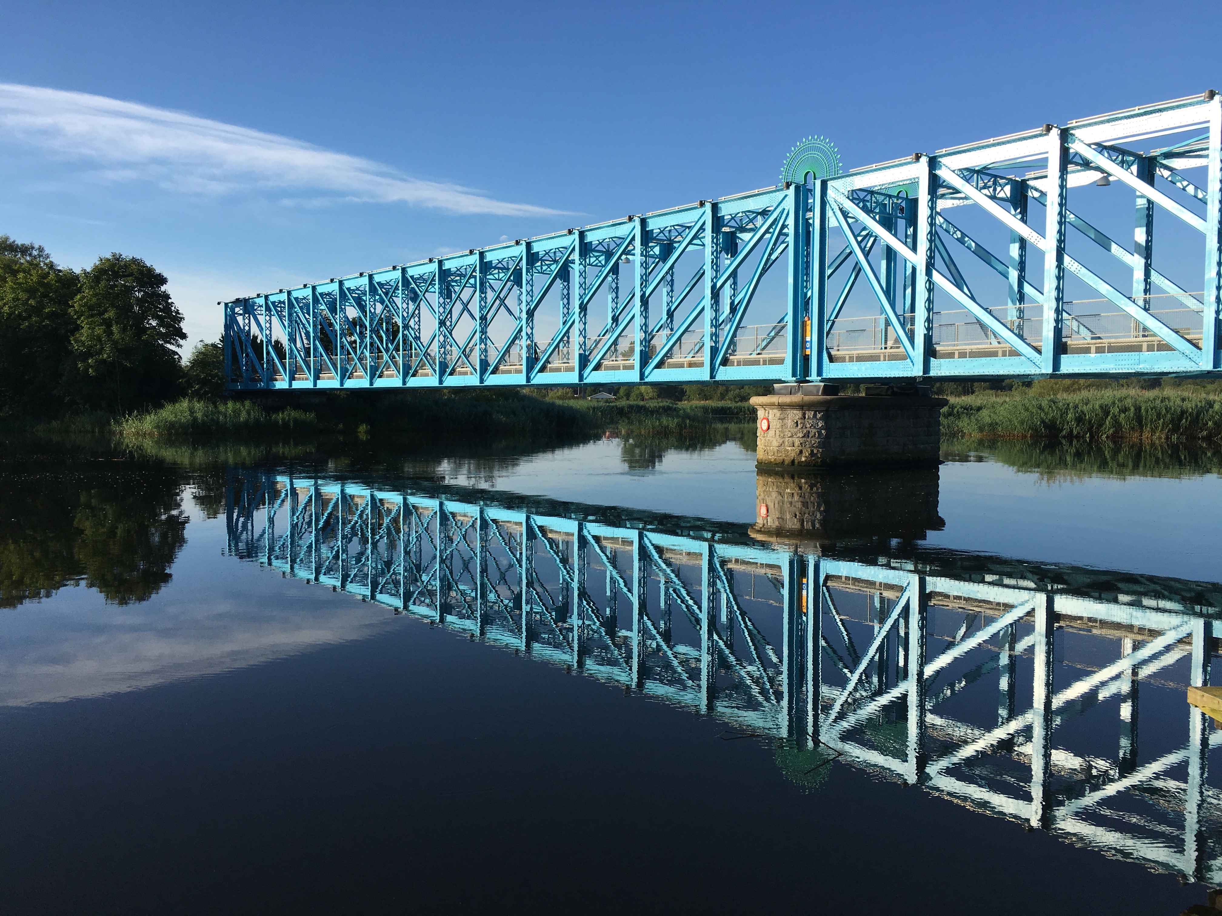 Den Blå Bro set fra Justesens Plæne