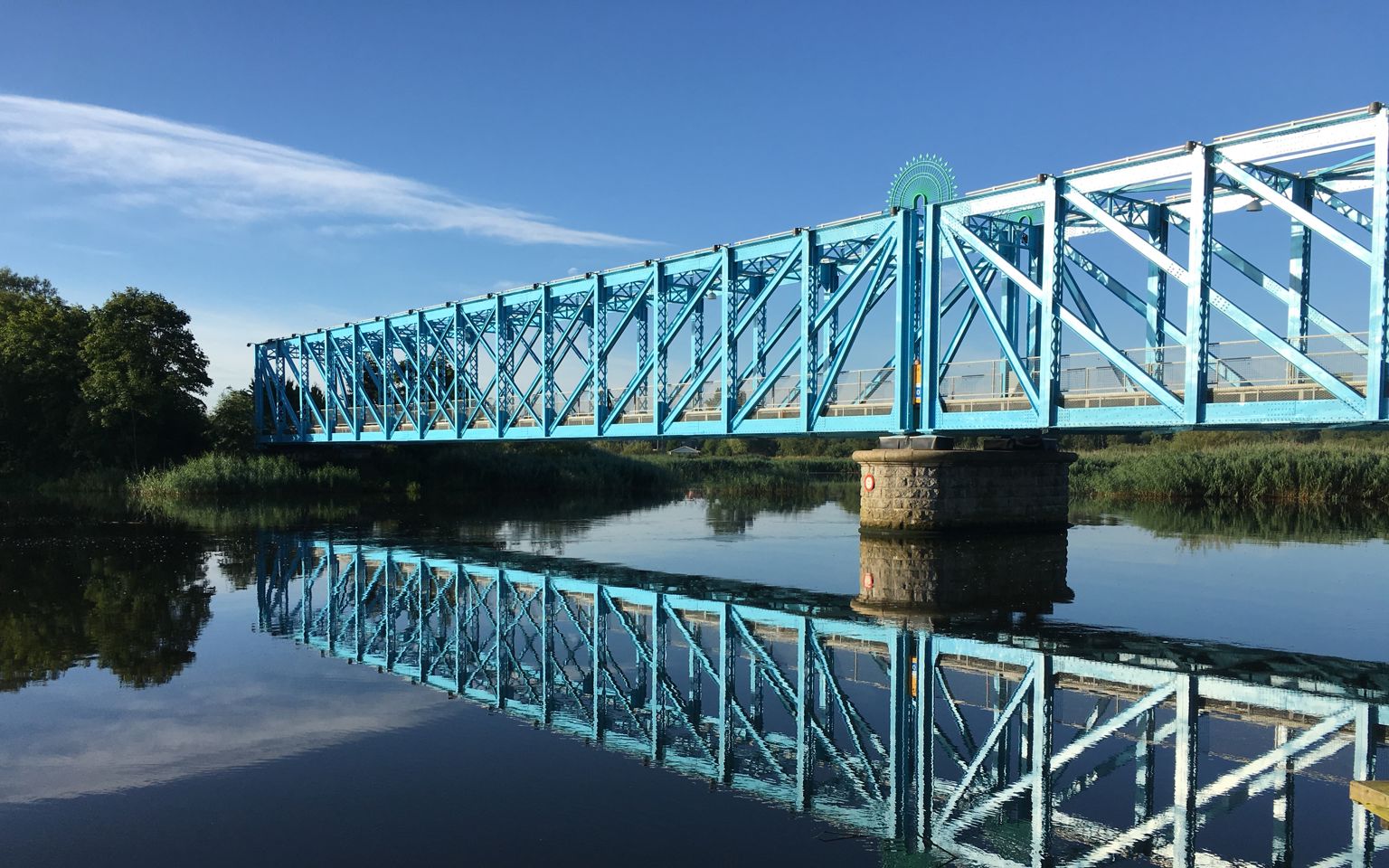 Den Blå Bro set fra Justesens Plæne