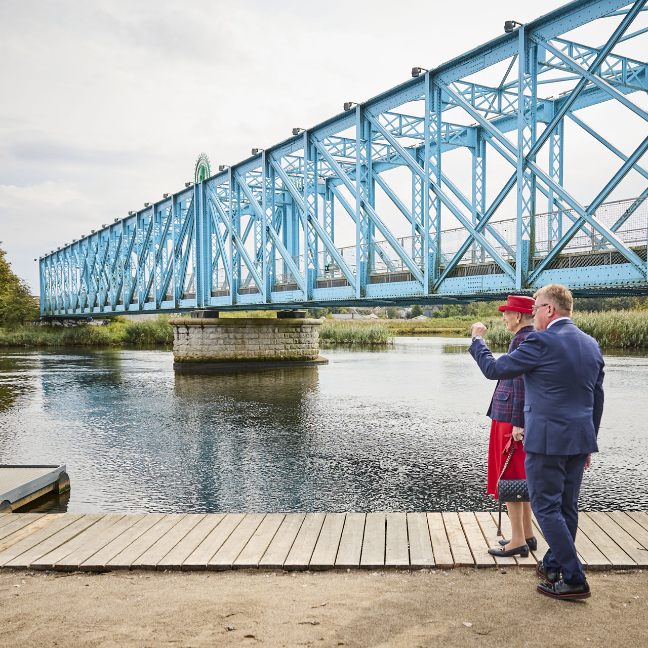 H.M. Dronningen ved Den Blå Bro